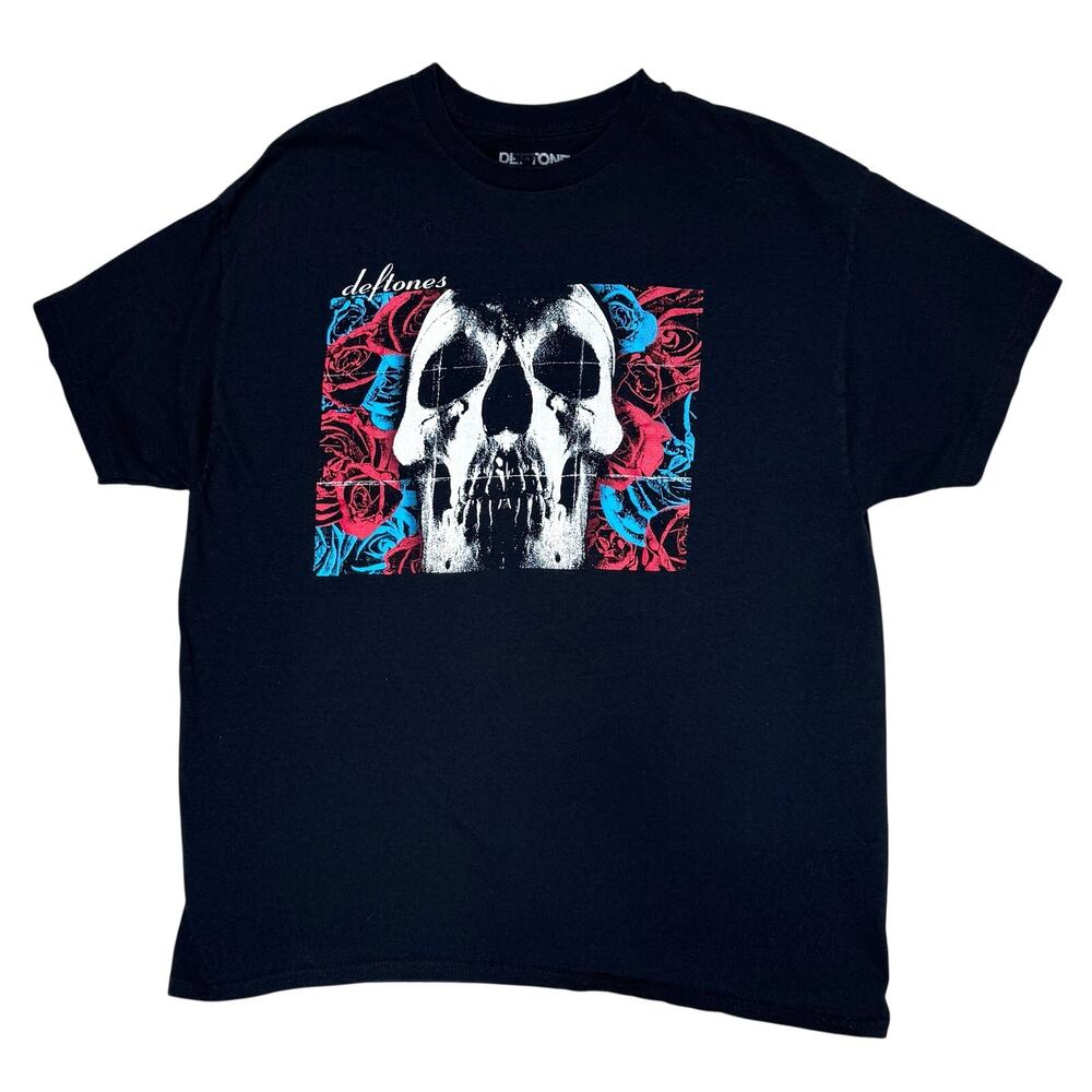 Deftones Graphic T-Shirt Band Tour Y2K Rock Skull Top Unisex Size XL